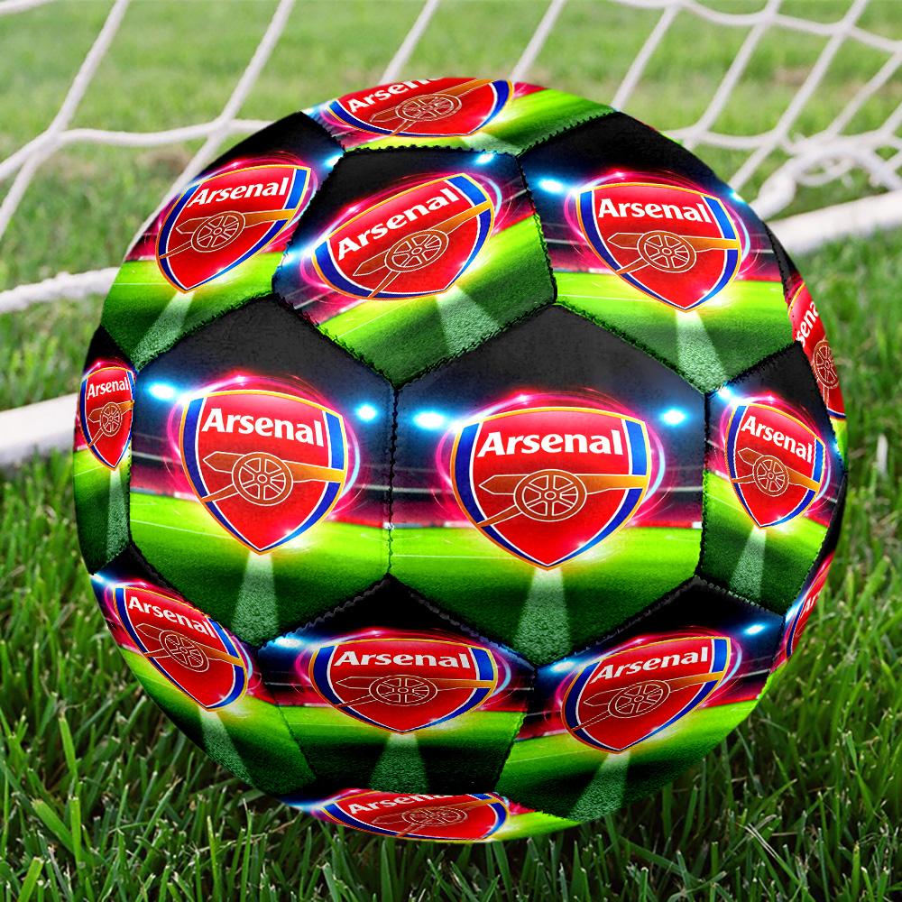 Arsenal F.C Print Size 5 Soccer Ball, Standard Match Football for Sports Game and Team Practice, Ideal Gift for Soccer Fans