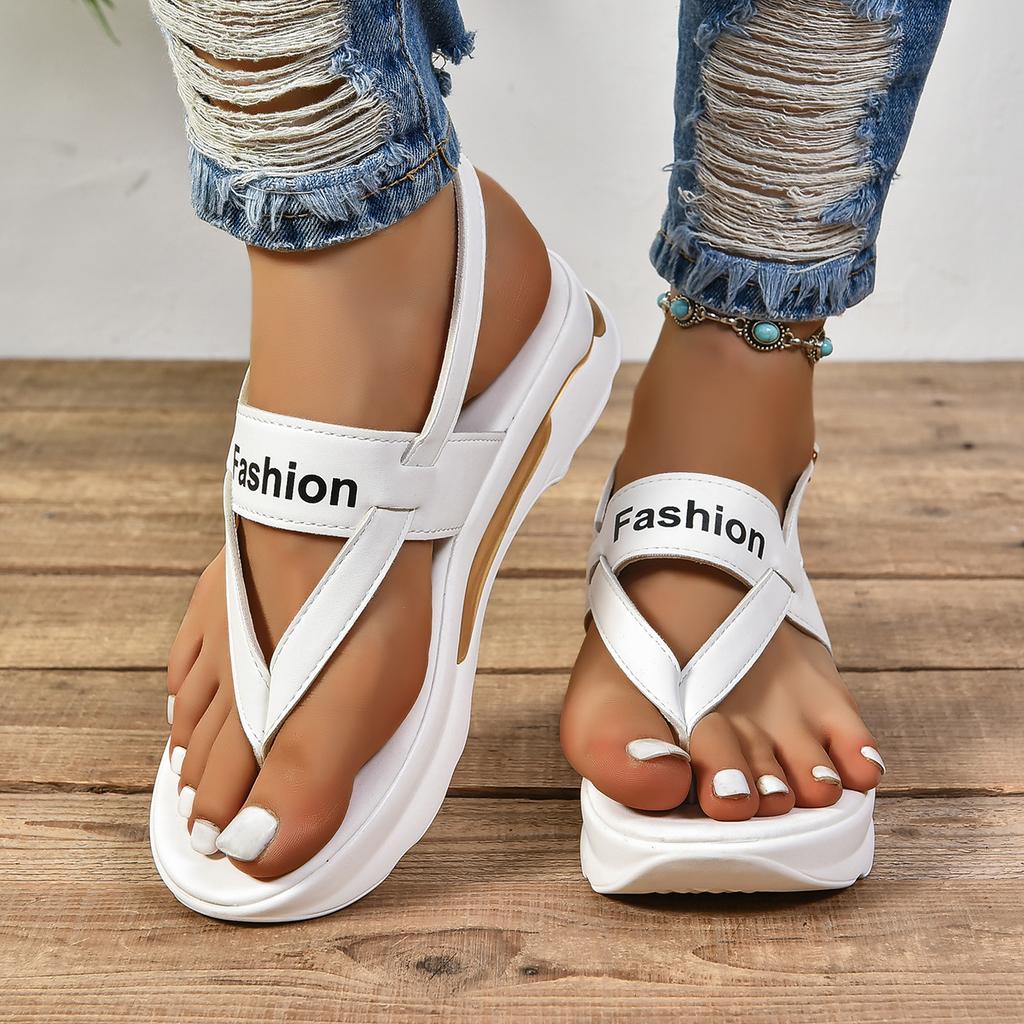 Sandale de damă cu platformă nouă pentru vară, pantofi cu pană, sandale de damă cu toc platformă, sandale de lux de vară