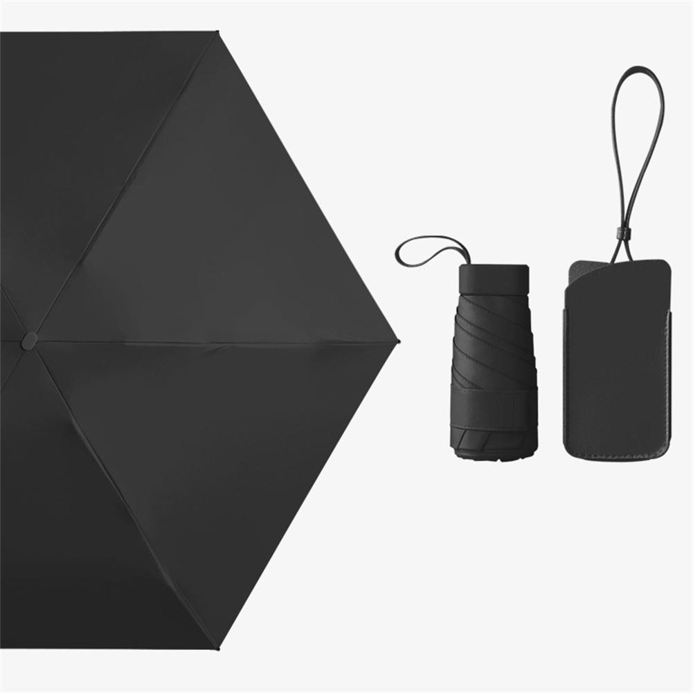 Outdoor Mini Umbrella 6-fold Portable Folding Ultralight Uv Protective Sun Rain Umbrellas Parasol Umbrella