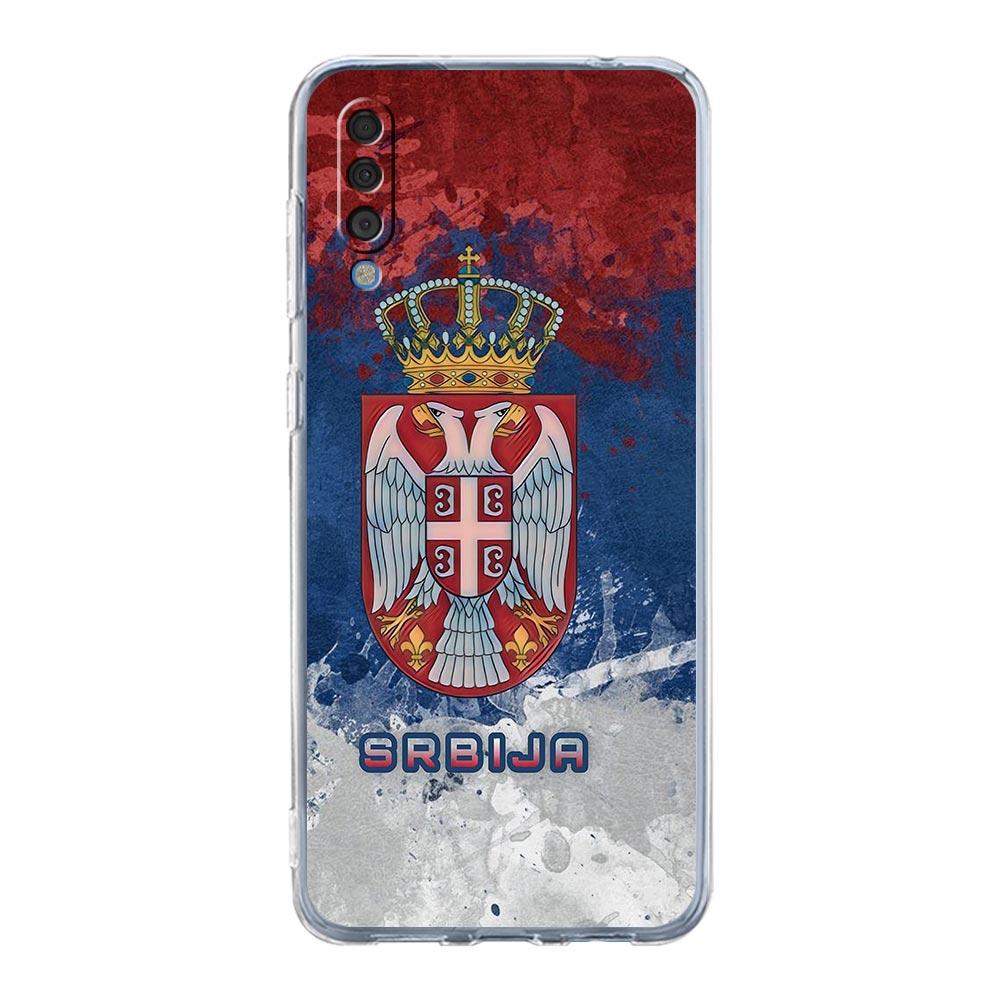 Phone Case For Samsung A56 A36 A26 A16 A14 A12 A22 A32 5G A34 A42 A52 A54 A50 A70 A40 A20E A20S A04S A06 Cover Serbia Flag Badge