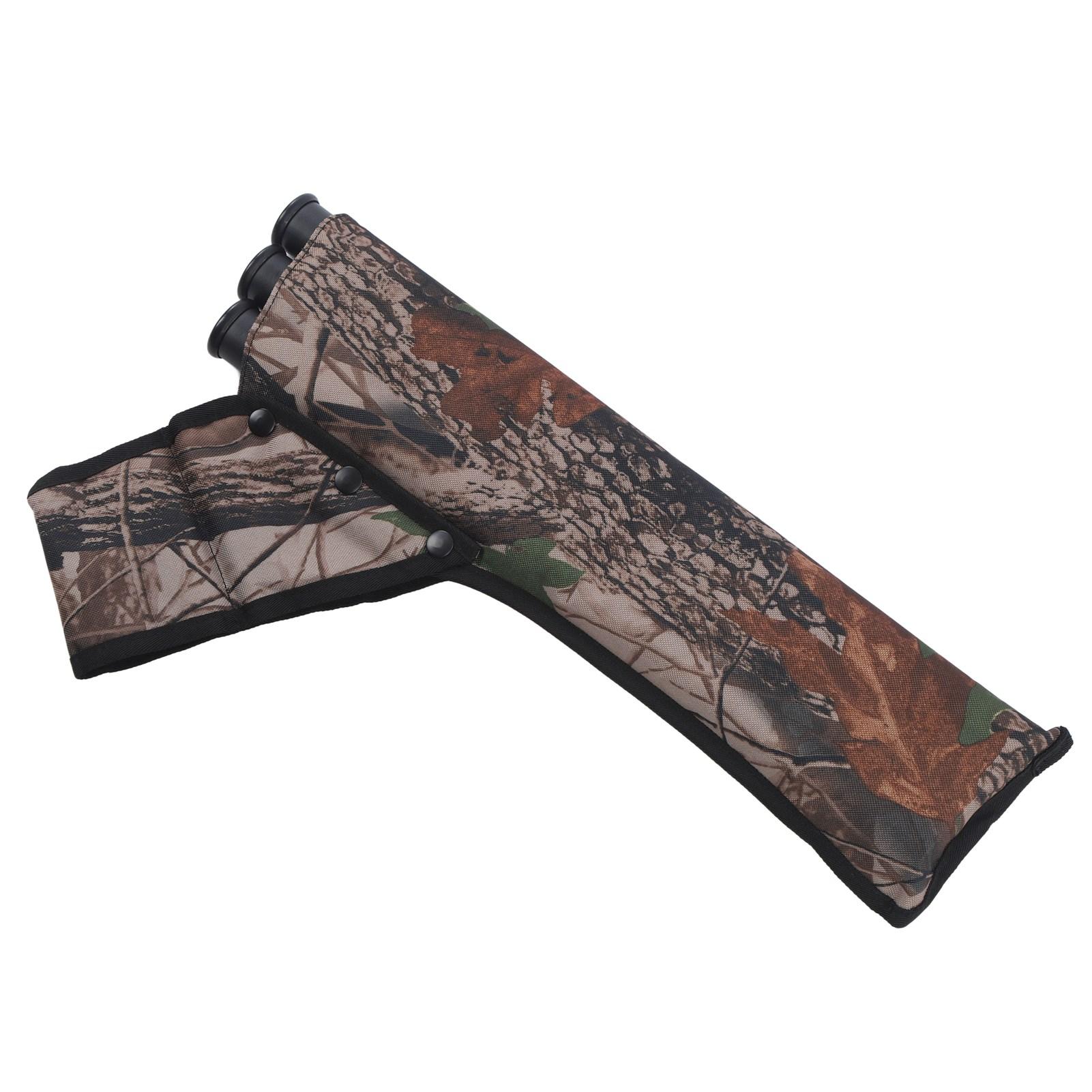 

3 Tubes Hip Quiver Waist Hanged Archery Carry Bag with Pockets Double Strap Oxford Cloth Recurve Bow Archery Bag