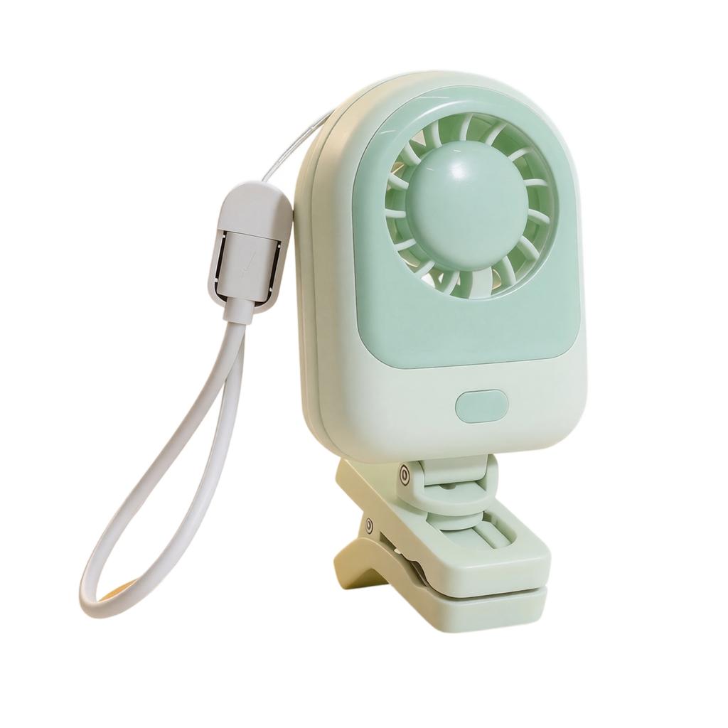 Portable Mini Clip Fan Rechargeable with USB Type-C Charging Three Adjustable Speeds Compact Design for Indoor and Outdoor Use