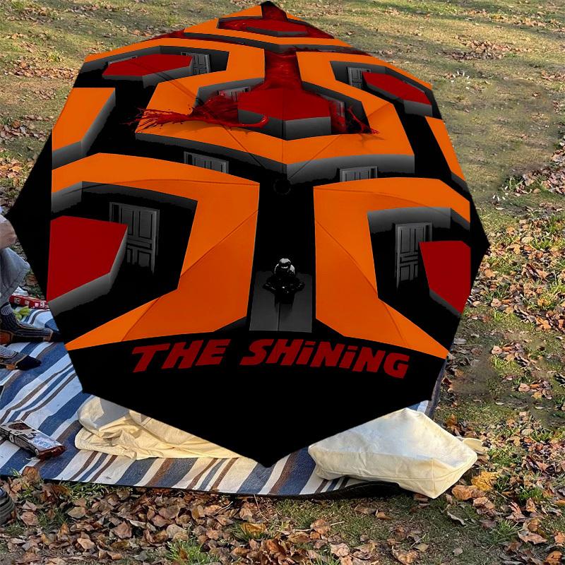 1pc THE SHINING Automatic Open/Close Umbrella Compact Folding Umbrella with 8-Rib Shaft lightweight esign, for Women/Men1190A