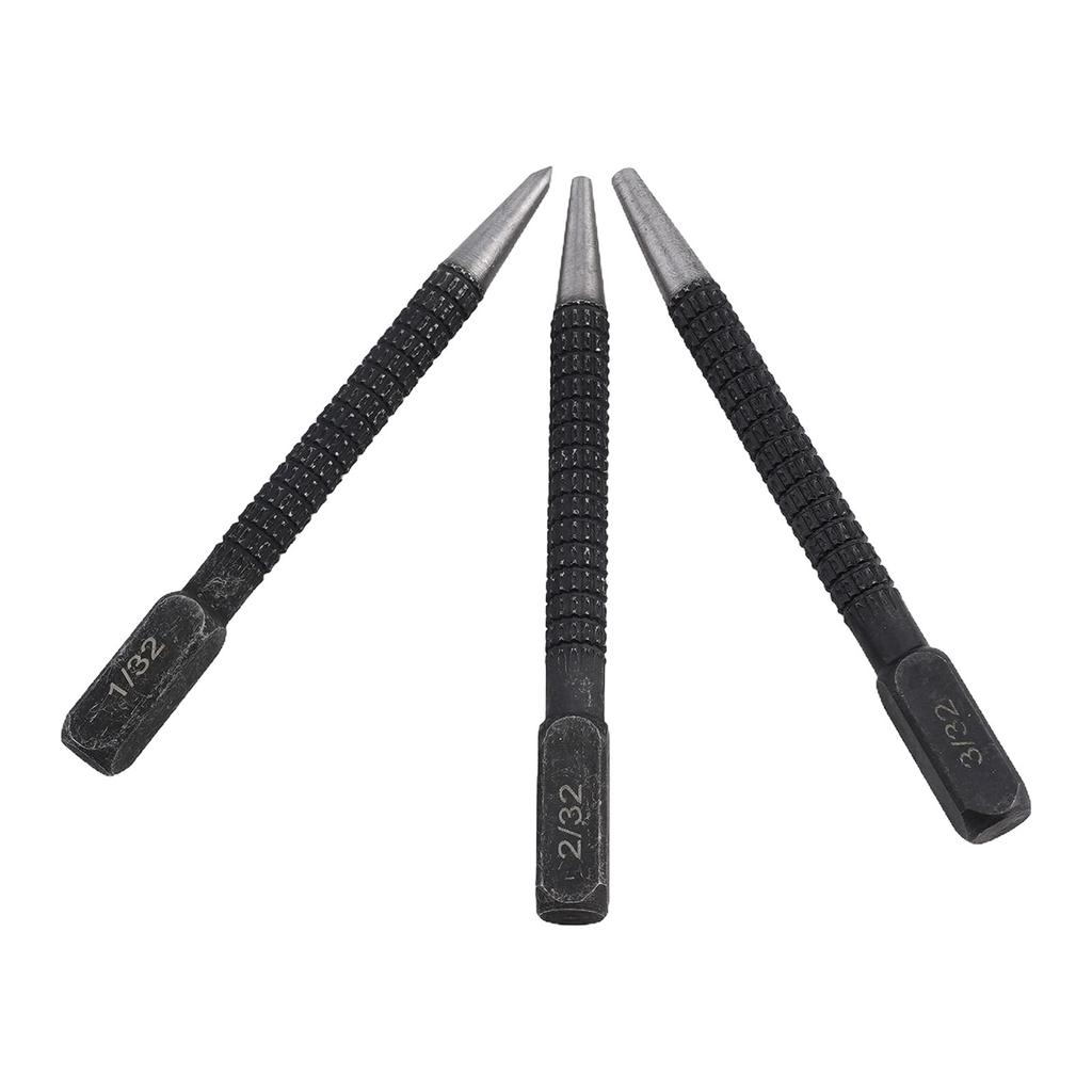 Secure Grip Design Knurled Body Punch Nail Punch Set Square Striking Head