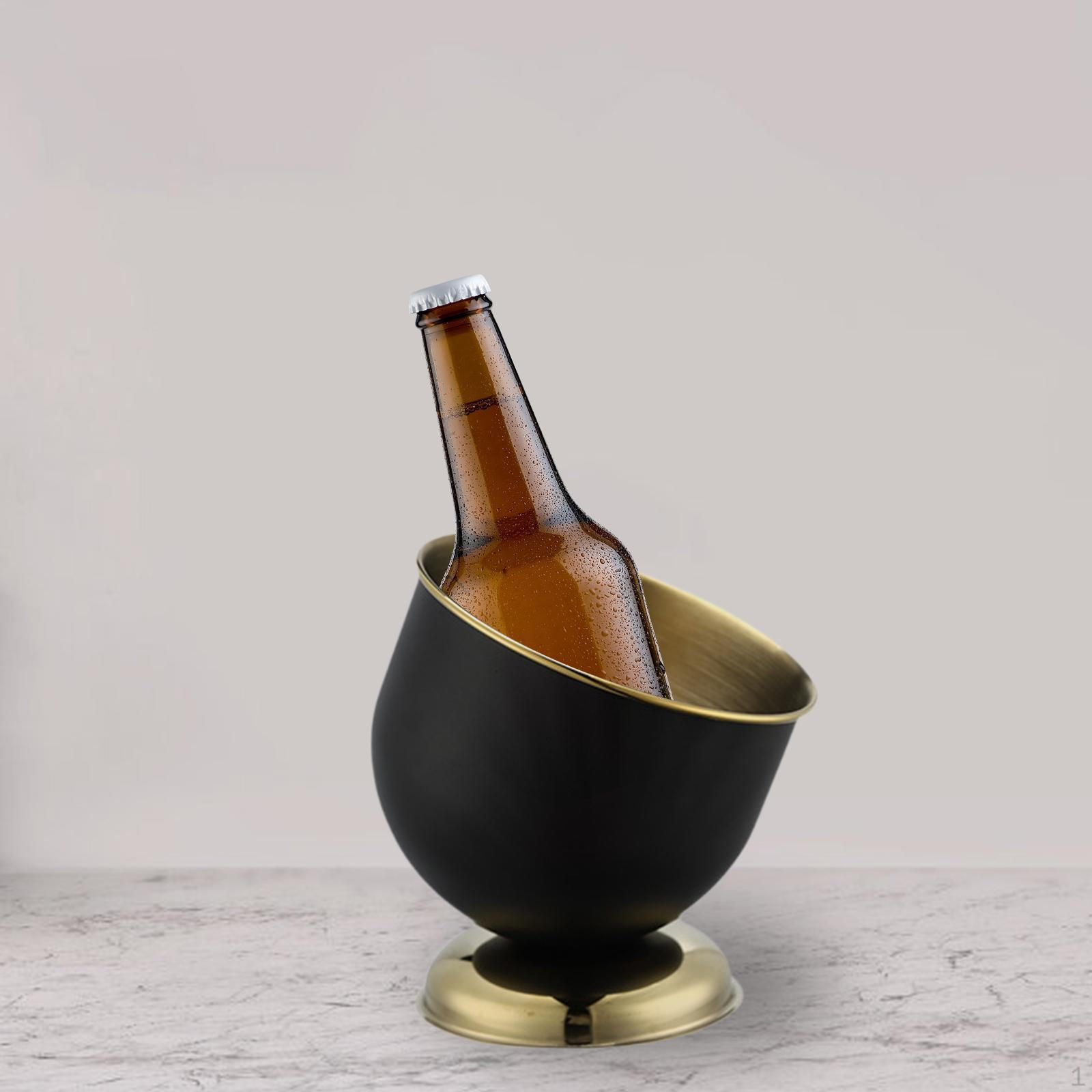 

Ведро для охлаждения напитков, подарков, пива Essential Beer Home Bar Events Height 20cm_Black Gold