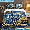 Custom Name Boca Juniors Crest Design 3PCS Bedding Set For Bedroom Dormitory,Including 1pc Duvet Cover And 2pcs Pillowcases Large size Fan gift
