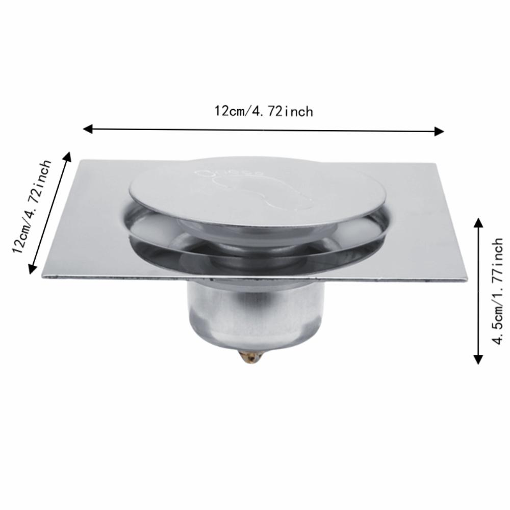 Removable Cover Grate Pedal Bounce Floor Drain Square Shower Drain Durable Floor Drain  Garage