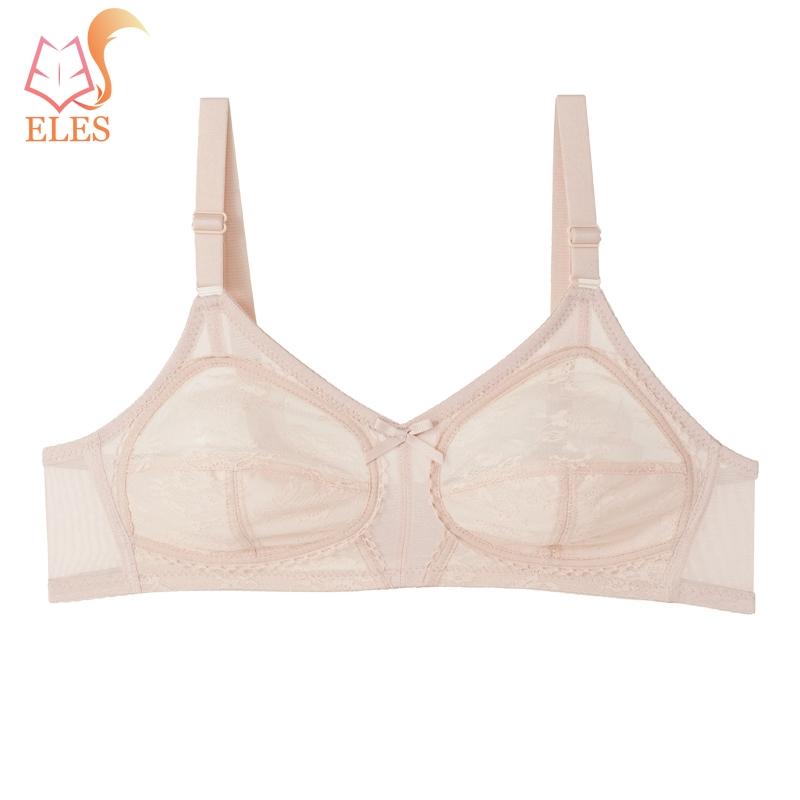 Große Größe BH Ultradünne Sexy Spitze Ohne Stahlring Raffiniert Atmungsaktiv Transparent Unterwäsche BH für Frauen