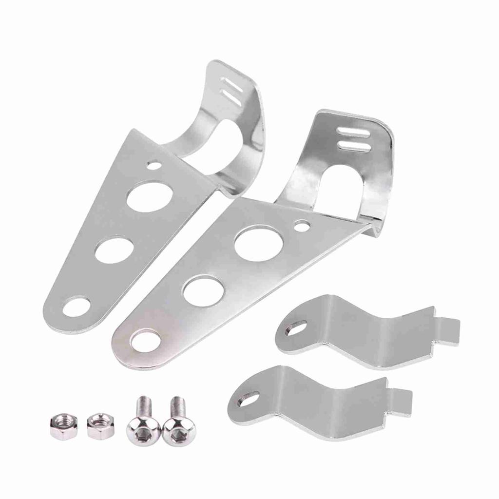 2pcs Motorcycle Headlight Mount Brackets Fork Racer 28mm-34mm Fit for (Black)