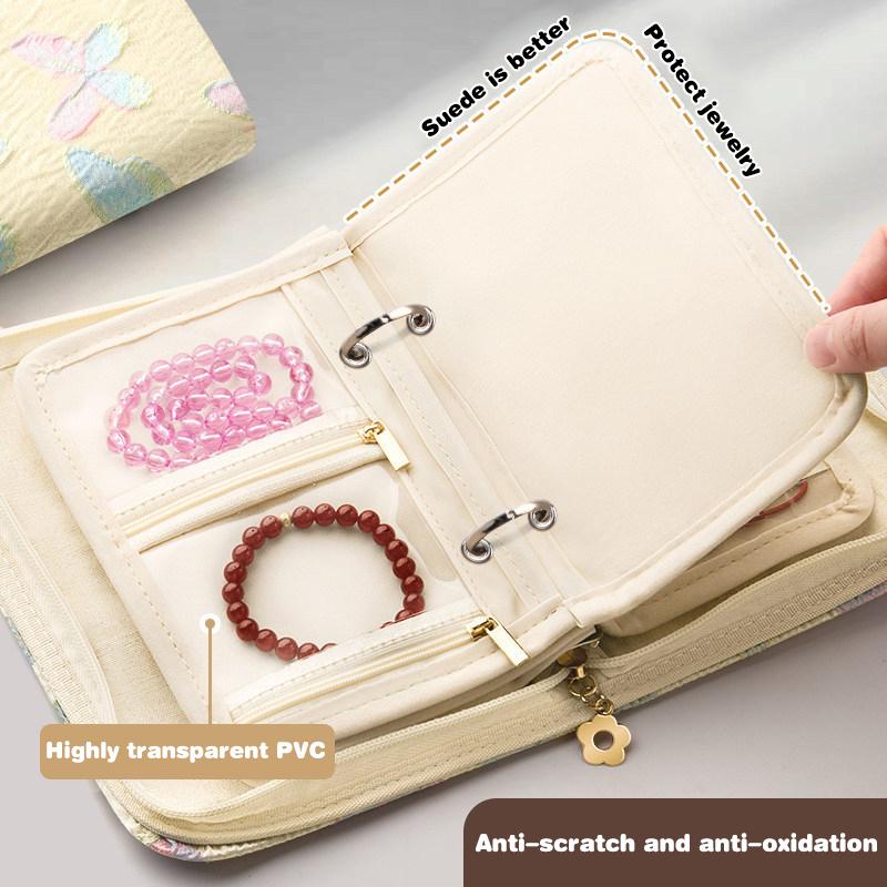 Anti Oxidation Jewelry Storage Book Zipper Clear Pocket Necklace Binder Display Organizer For Women