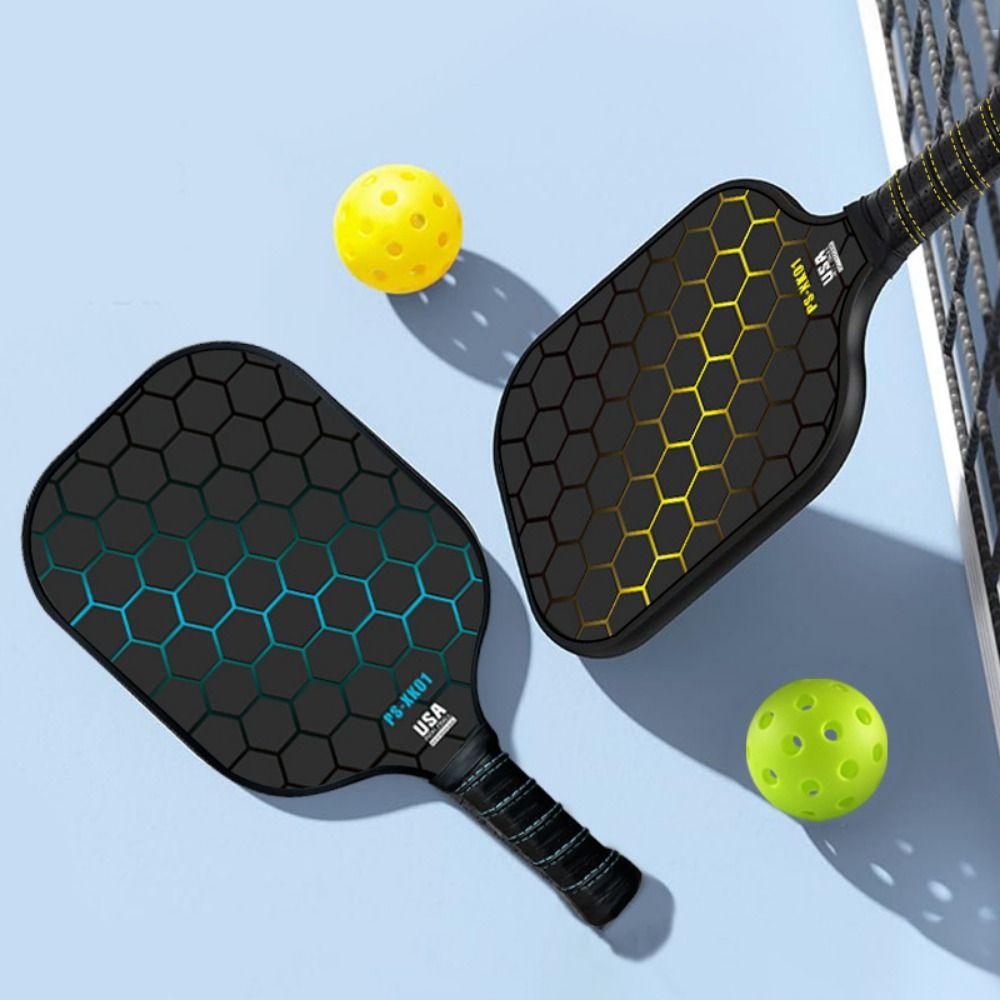 Honeycomb Core Pickleball Racket Fiberglass Surface Pickleball Ball Paddle set  Sports Equipment