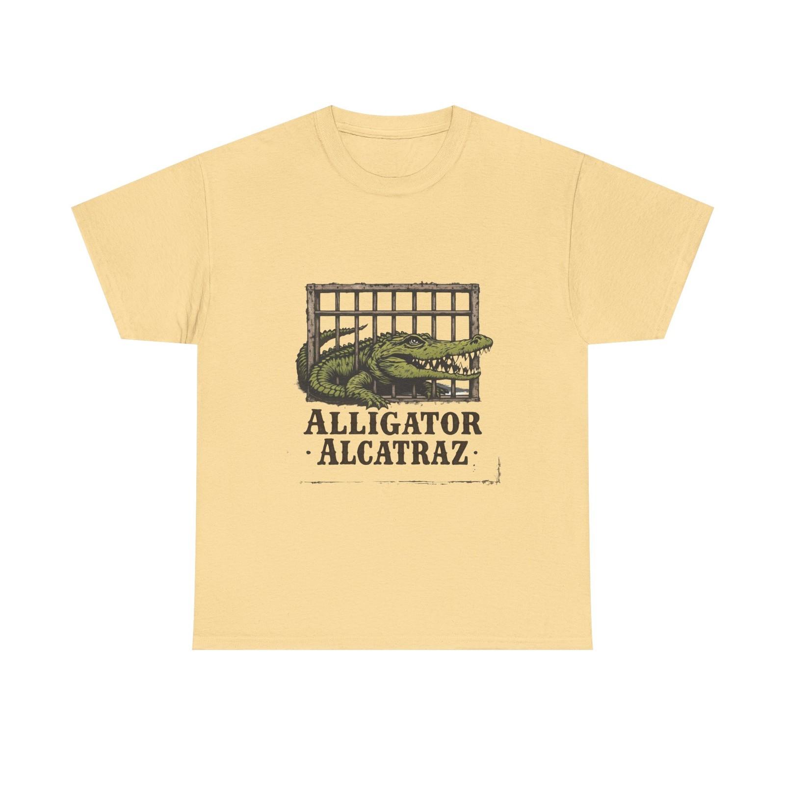 Alligator Alcatraz Tee - Fun Animal Graphic T-Shirt, Funny Florida Prison Shirt 4XL
