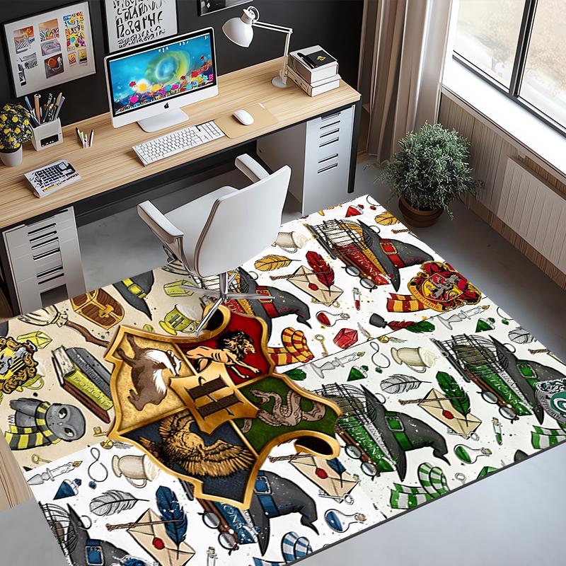 Harry Potter Pattern Rug, Indoor/Outdoor Mat, for Picnic, Gameroom, Bedroom, Office, Living Room, Home Decor Carpet, Birthday Gift