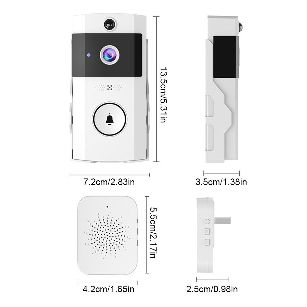 Wireless Doorbells Solar Charge Cover Digital Door Peepholes Wifi Security Camera Intercom Video Smart Ring Door Bell Waterproof
