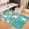 Moomin Cartoon Printed Absorbent Washable Carpet,Non-Slip Bathroom Mats,Kitchen Rugs,Living Room Entrance,Camping Picnic Rugs
