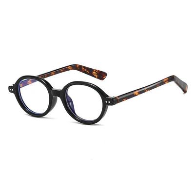 Blaulichtfilterbrille Retro Oval Kunst Optische Brille Fassung Elliptisch Kleine Fassung Brille