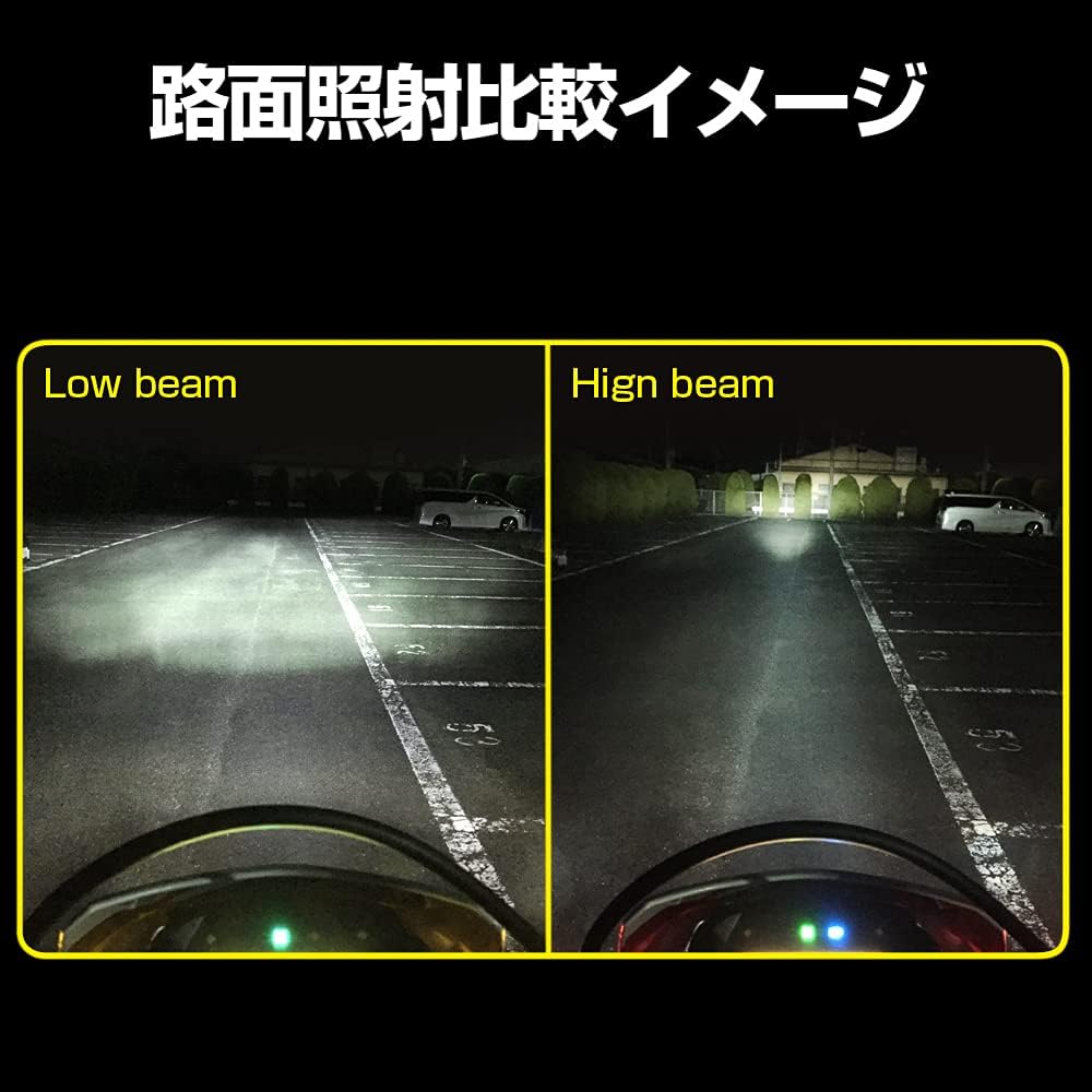 Basic by IPF Motorcycle LED Headlight Smart H4 Halogen with 1 Bulb M's Bulb, Series, 6500K, Size, Fan, (AMZ-HE141M)