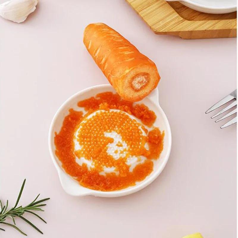 Ceramic Grater Plate for Ginger Garlic Onion Cheese Lemon Hand Grinder Garlic Masher Kitchen Tool