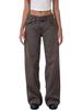 2026 Women's Casual Wide-Leg Non-Stretch Washed Denim Jeans - American Retro Low Waist