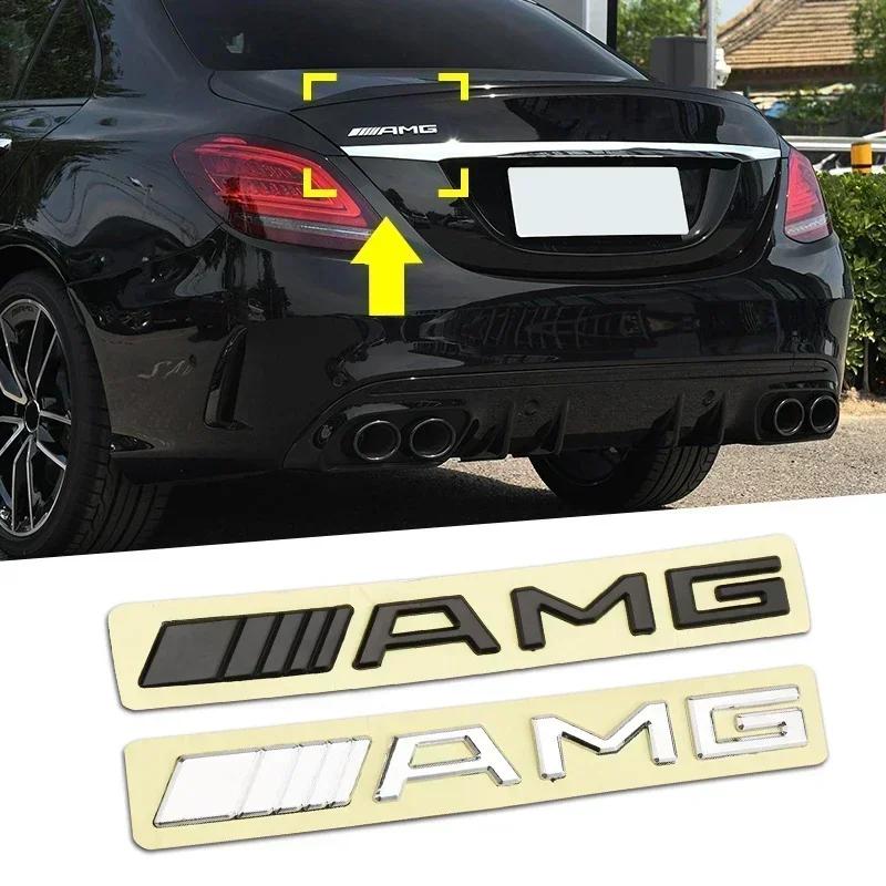 AAUY1 3d ABS Adhesive Chrome Car Rear Trunk Number Letters Sticker For Mercedes benz A B R G Class GLK GLA w204 W251 W463 W176