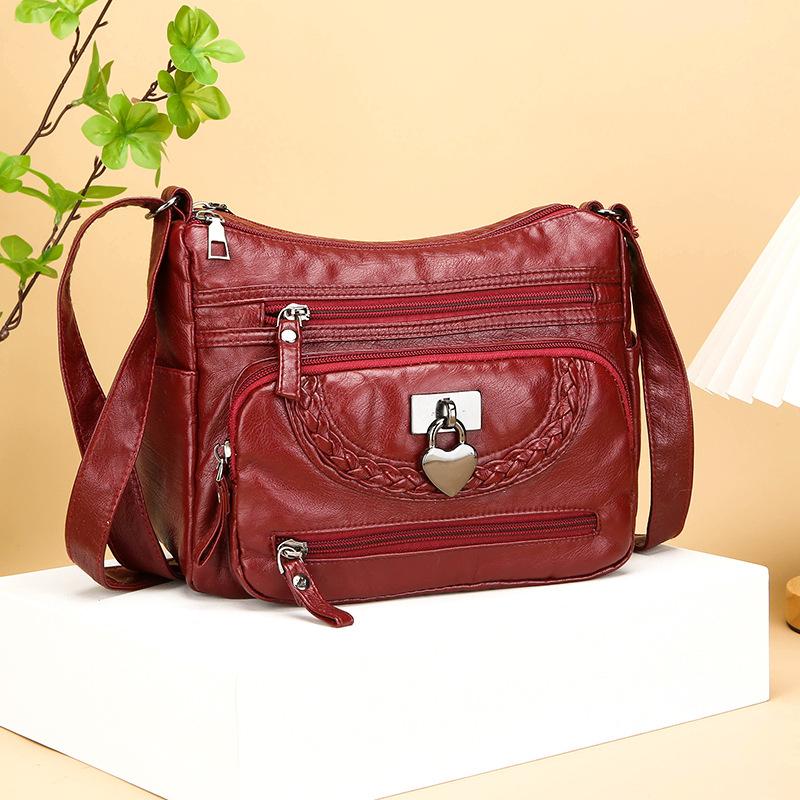 Women's PU Bag Fashion Shoulder Multi-compartment Crossbody Bag