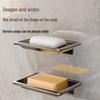 No-Punch Wall-Mounted Double-Layer Soap Holder