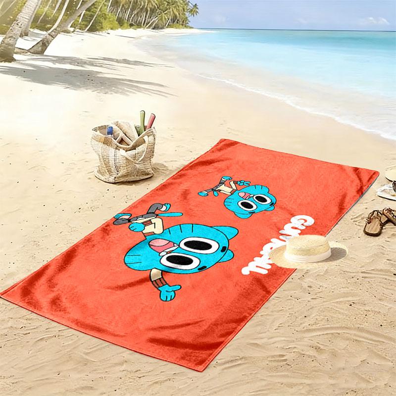 Gumball Print Beach Towel, Large Soft Quick Dry Towel for Beach Camping Swimming