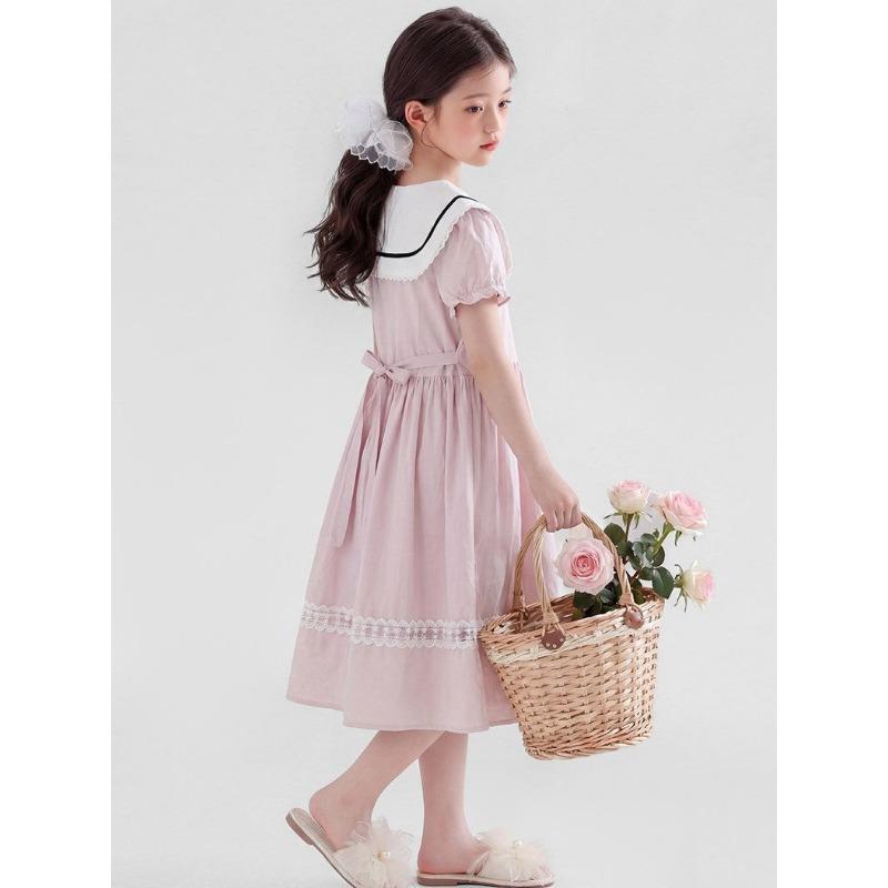 Sweet Pink Dress for Girls - Summer Children's Fashionable Princess Dress