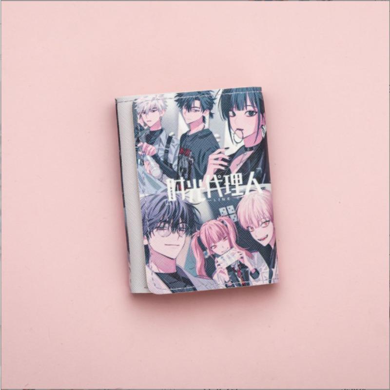 Новый маленький свежий короткий милый мультяшный анимационный студенческий детский складной кошелек тройного сложения кошелек для мелочи