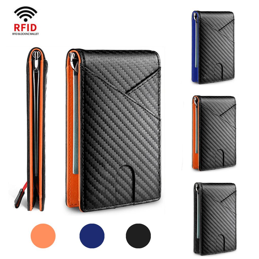Držák na karty z uhlíkových vláken Pánské peněženky Anti RFID Klip na peníze Tašky Pánská peněženka Slim Tenká Minimalistická peněženka Pánská Černá peněženka Volba