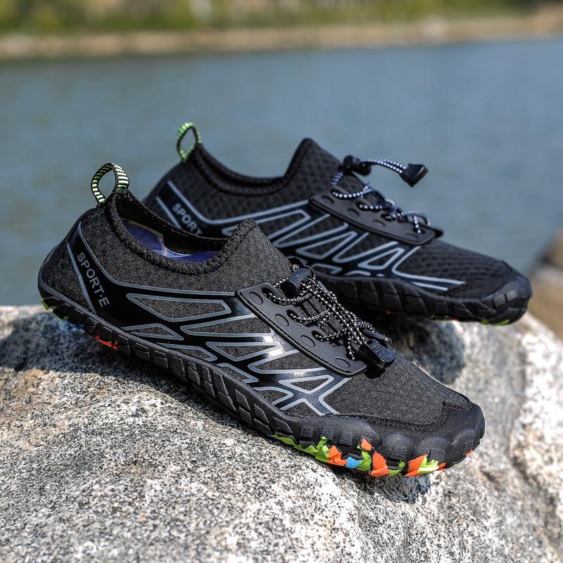 Outdoor Creek Shoes Men's Wear-resistant Quick-drying Non-slip Summer Mountaineering Hiking Amphibious Sports Fishing Wading Shoes