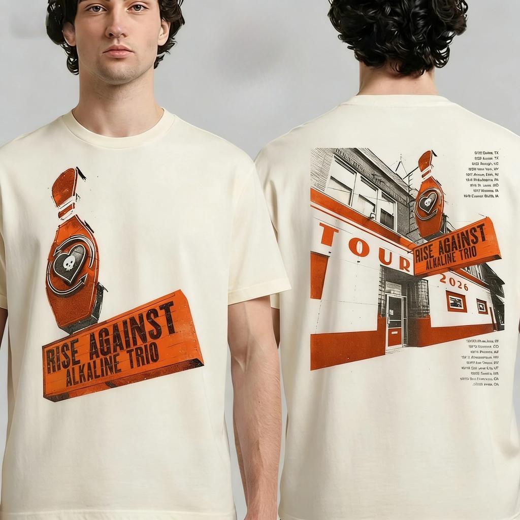 2026 Men's and Women's T-Shirts Rise Against, Alkaline Trio's North America Tour Schedule Available Fangifts Concert Band