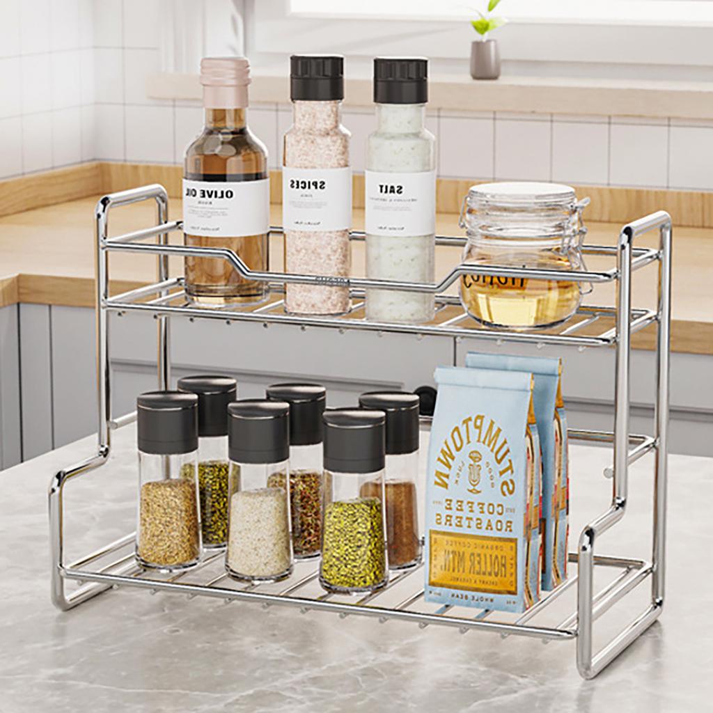 Elegant Sturdy Stainless Steel Desktop Organizers Portable Accessory for Bedroom and Kitchen Clutters Reduction