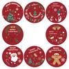 3.8Cm Christmas Roll Stickers Kraft Adhesive Labels