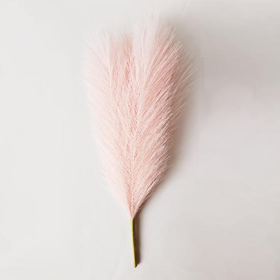 2Pcs Artificial Pampas Grass Exquisite Layout Props Faux Silk Flower No-watering Fluffy