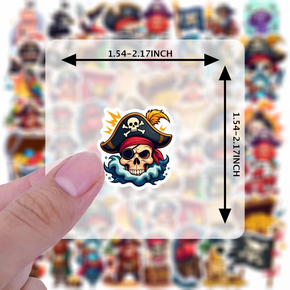 35pcs-50pcs Adventure Adventure Stickers Playful Skull Teacher Reward Stickers Stationery Stickers For Guitar Laptop Helmet