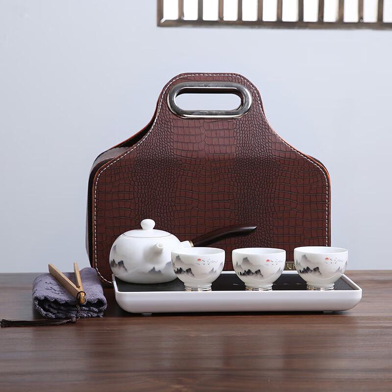 Nordic Portable Ceramic Travel Tea Set
