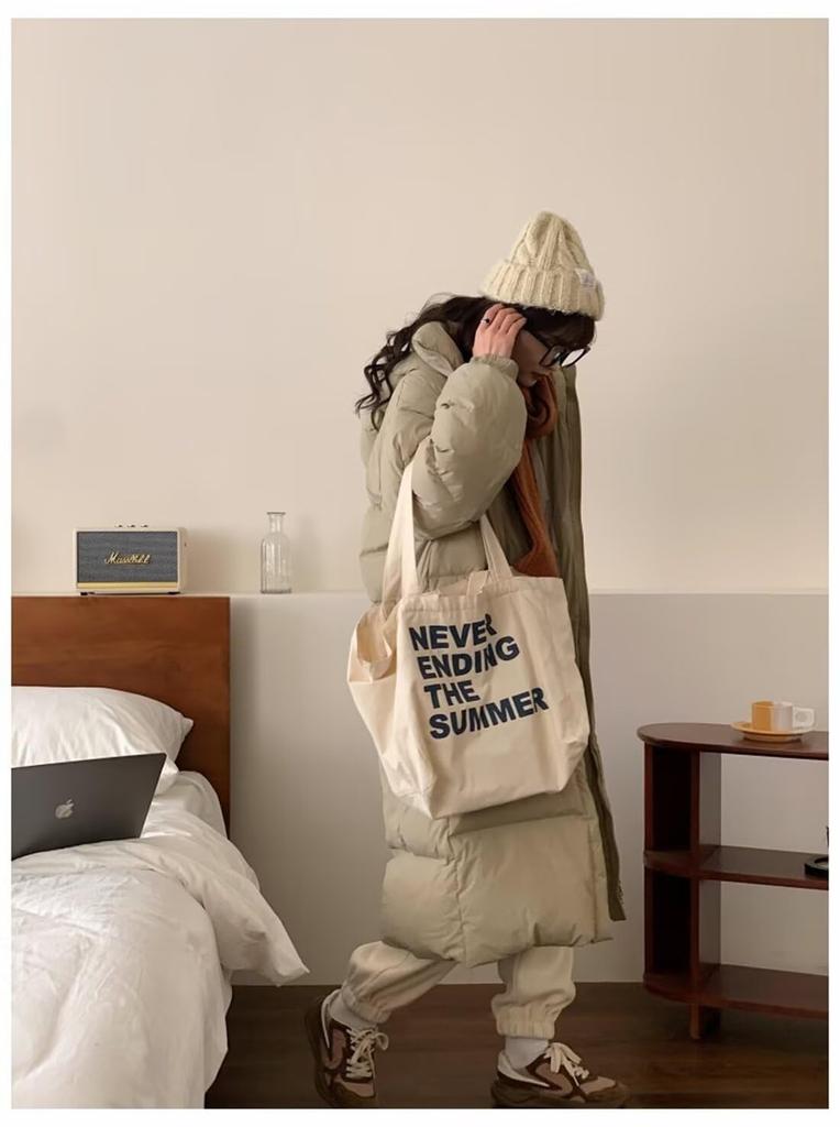 Vasarhely Long Hooded Down Loose Solid Bench Padded Winter Women's Coat, Thick, Fit, Color, Coat, Outdoor, Coat, Wear, Commuting, Fall/Winter (XL,