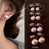 Shi Jia Light Milk White Pearl Earrings: S925 Silver Studs for Women - High-End, Versatile, Niche Design