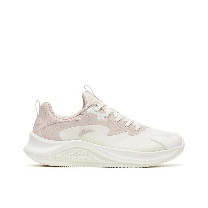 Anta Walking Trendy Non-Slip Durable Low-Top Running Shoes Women Sneaker White Gray 922525558F-6