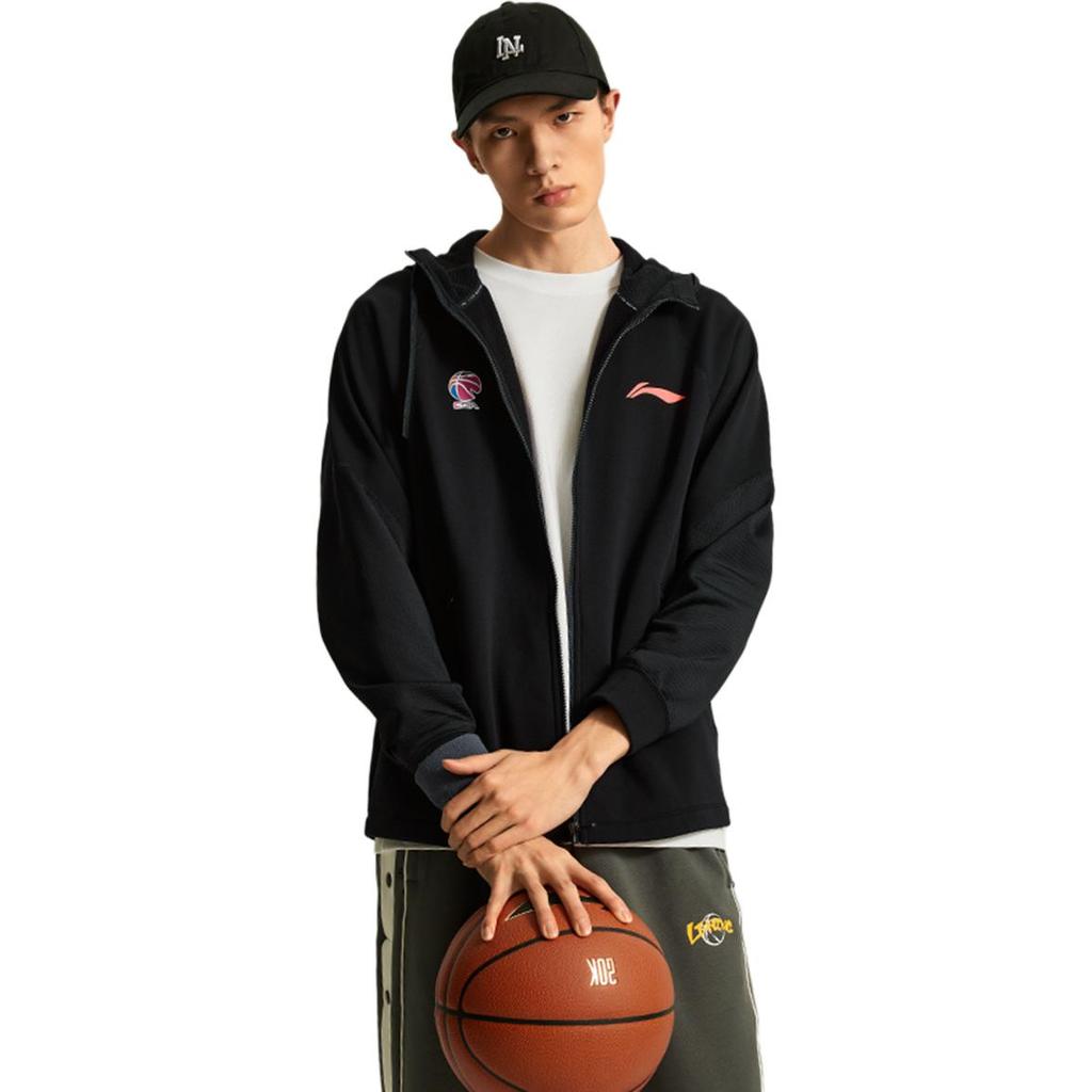 Li Ning Basketball Series Warm Comfortable Fleece Lined Sports Casual Hoodie Men hoodies Black AWDU525-1