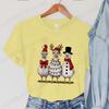 Vintage Jul Gås Tryck Unisex T-shirts Kläder Rund Hals T-shirt Kort Ärm Avslappnad Topp Tomte Gås Unisex Kläder