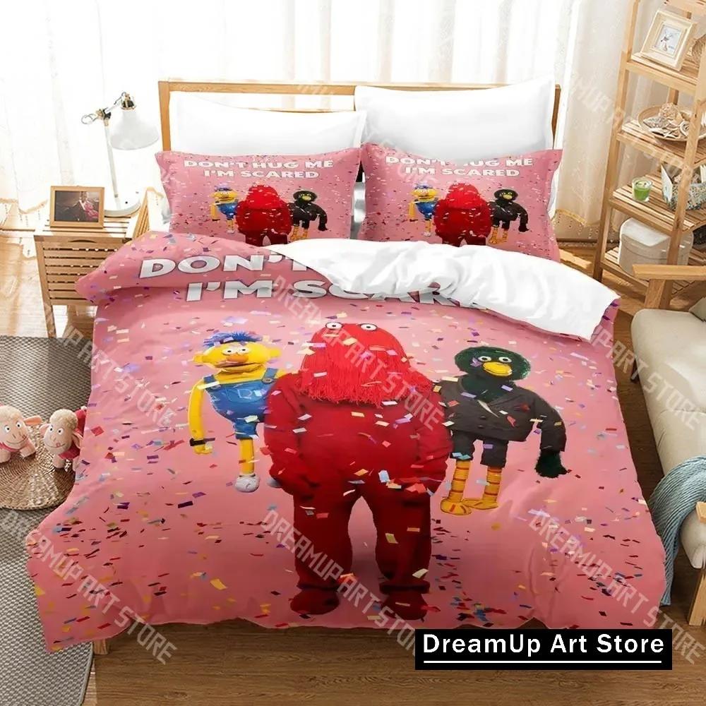 Dont Hug Me Im Scared Bedding Set Single Twin Full Queen King Size Bed Aldult Kid Bedroom Duvetcover Anime Bed