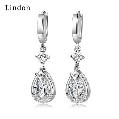 Lindon – boucles d'oreilles en alliage de cuivre et Zircon, boucles d'oreilles pendantes pour femmes, cadeaux de fête de mariage