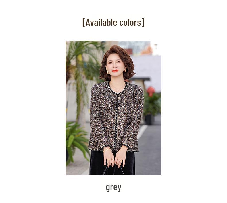 Luxury Style Short Casual Jacket for Women Aged 40-60