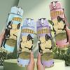 1PC Retro Old Photo Group Art 750ml Sports Water Bottle Leakproof Straw Lid Outdoor Office Home