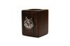 Norwich Terrier - wooden candle holder with a dog, a unique souvenir after losing a dog, a handicraft from the Art-Dog brand