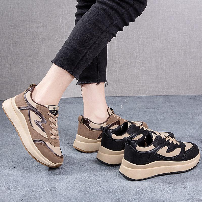 Retro Daddy Shoes Women's Spring and Autumn New Sports Casual Shoes Thick Sole Increased by Cortez