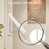 Folding Clothes Hanger Wall Mounted Clothes Hanger Metal Folding Wall Hanger Clothes Storage Hanging Rack for Indoor Outdoor Use