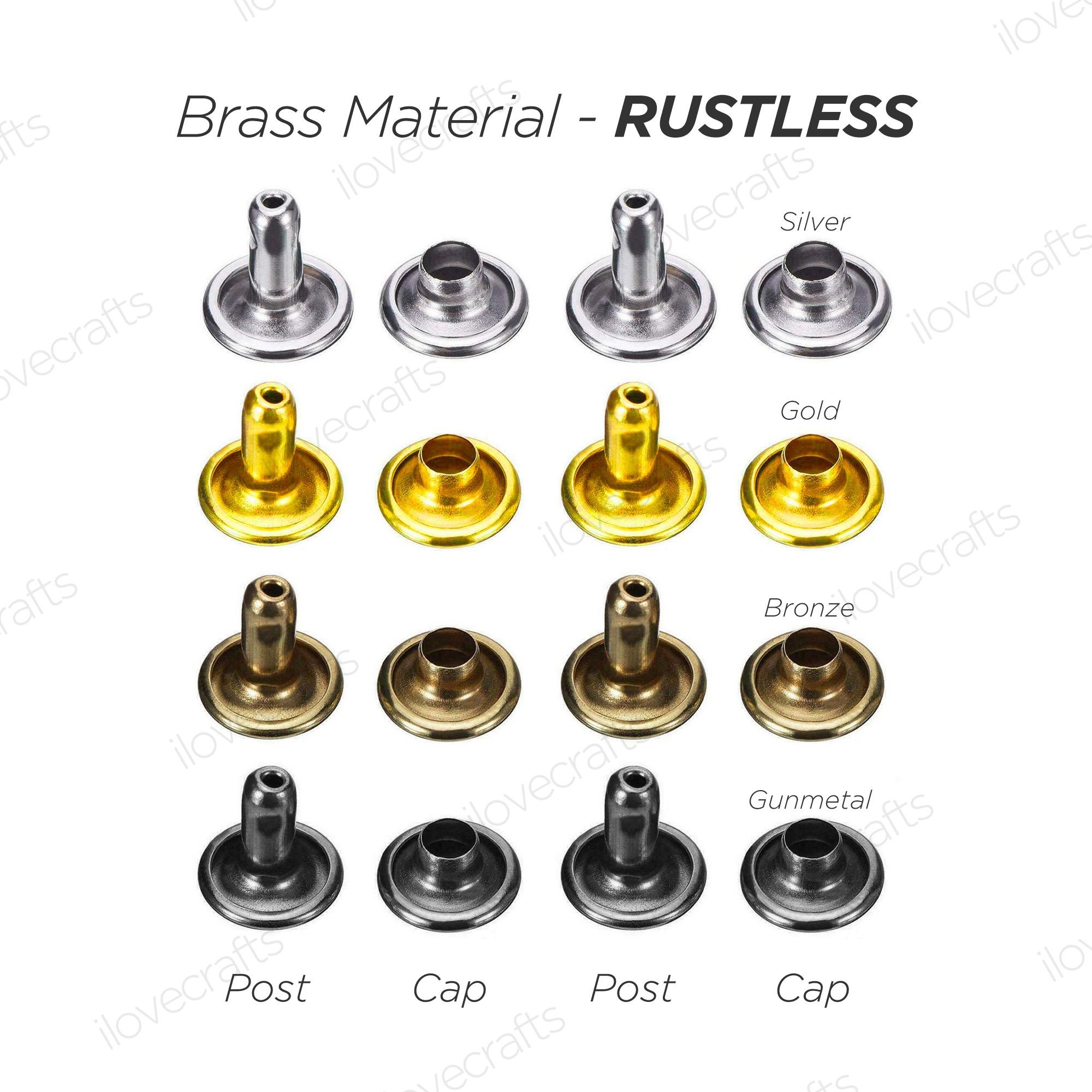 Tutti I 240 Set Di Rivetti In Pelle, Rivetti A Doppia Punta - Foto 7